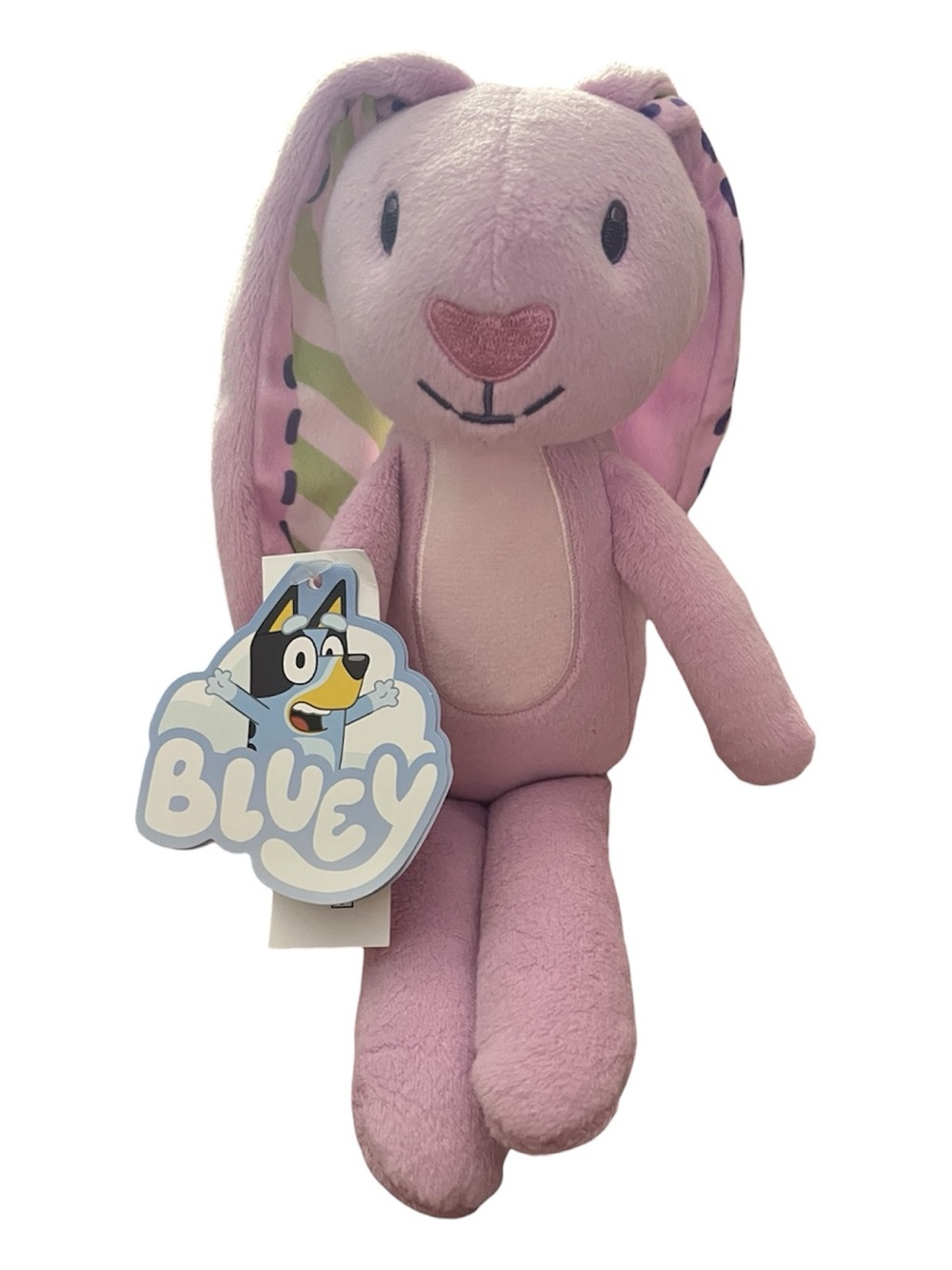 Floppy Bunny Plush from Bluey - Soft Pink Bunny with Patterned Ears